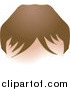 Vector Illustration of a White Man's Forehead with Brunette Hair and Bangs by AtStockIllustration