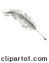 Vector Illustration of a White Plume Feather Quill Pen by AtStockIllustration