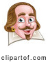 Vector Illustration of a William Shakespeare over a Page by AtStockIllustration