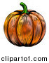 Vector Illustration of a Woodblock Pumpkin by AtStockIllustration
