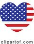 Vector Illustration of American America Flag Heart Concept by AtStockIllustration