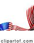 Vector Illustration of American Flag Fourth July Patriotic Frame Border by AtStockIllustration