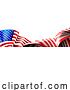 Vector Illustration of American Flag Fourth July Patriotic Frame Border by AtStockIllustration