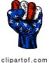 Vector Illustration of American Flag USA Fist Illustration by AtStockIllustration