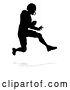 Vector Illustration of American Football Player Silhouette by AtStockIllustration