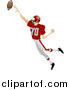 Vector Illustration of an American Football Player by AtStockIllustration