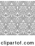 Vector Illustration of an Ornate Gray Seamless Art Nouveau Pattern Background by AtStockIllustration
