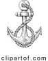 Vector Illustration of Anchor from Boat or Ship Tattoo Drawing by AtStockIllustration