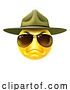 Vector Illustration of Angry Drill Sergeant Emoticon Face by AtStockIllustration