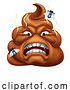 Vector Illustration of Angry Mad Dislike Hating Poop Poo Emoticon Emoji by AtStockIllustration