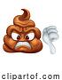 Vector Illustration of Angry Mad Dislike Hating Poop Poo Emoticon Emoji by AtStockIllustration