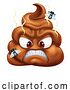 Vector Illustration of Angry Mad Dislike Hating Poop Poo Emoticon Emoji by AtStockIllustration