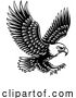 Vector Illustration of Bald Eagle Mascot Bird Wings Spread Flying by AtStockIllustration