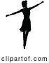 Vector Illustration of Ballet Dancer Dancing Silhouette by AtStockIllustration