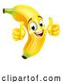 Vector Illustration of Banana Fruit Character Emoji Mascot by AtStockIllustration