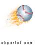 Vector Illustration of Baseball Ball with Flame or Fire Concept by AtStockIllustration