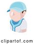 Vector Illustration of Baseball Guy Avatar People Icon by AtStockIllustration