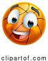 Vector Illustration of Basketball Ball Emoticon Face Emoji Icon by AtStockIllustration