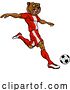 Vector Illustration of Bear Soccer Football Player Animal Sports Mascot by AtStockIllustration