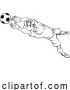 Vector Illustration of Bear Soccer Football Player Animal Sports Mascot by AtStockIllustration