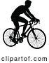 Vector Illustration of Bicycle Riding Bike Cyclist Silhouettes by AtStockIllustration