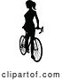 Vector Illustration of Bicycle Riding Bike Cyclist Silhouettes by AtStockIllustration