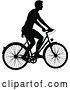 Vector Illustration of Bicycle Riding Bike Cyclist Silhouettes by AtStockIllustration