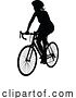 Vector Illustration of Bike and Bicyclist Silhouette by AtStockIllustration