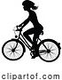 Vector Illustration of Bike and Bicyclist Silhouette by AtStockIllustration