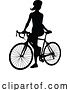 Vector Illustration of Bike and Bicyclist Silhouette by AtStockIllustration