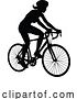 Vector Illustration of Bike and Bicyclist Silhouette by AtStockIllustration