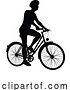 Vector Illustration of Bike and Bicyclist Silhouette by AtStockIllustration