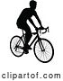 Vector Illustration of Bike Cyclist Riding Bicycle Silhouette by AtStockIllustration