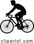 Vector Illustration of Bike Cyclist Riding Bicycle Silhouette by AtStockIllustration