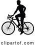 Vector Illustration of Bike Cyclist Riding Bicycle Silhouette by AtStockIllustration