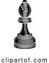 Vector Illustration of Bishop Chess Piece Vintage Woodcut Style Concept by AtStockIllustration