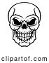 Vector Illustration of Black and White Human Skull by AtStockIllustration