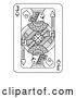 Vector Illustration of Black and White Jack of Spades Playing Card by AtStockIllustration