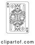 Vector Illustration of Black and White King of Clubs Playing Card by AtStockIllustration