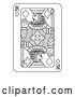 Vector Illustration of Black and White King of Diamonds Playing Card by AtStockIllustration