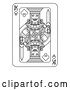 Vector Illustration of Black and White King of Spades Playing Card by AtStockIllustration