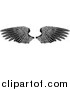 Vector Illustration of Black Angel Wings Spread Open by AtStockIllustration