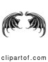 Vector Illustration of Black Dragon Wings by AtStockIllustration