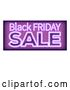 Vector Illustration of Black Friday Sale Purple Neon Sign by AtStockIllustration