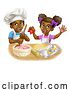 Vector Illustration of Black Girl and Boy Child Chef Cook Children by AtStockIllustration