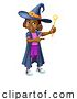 Vector Illustration of Black Girl Child Halloween Witch Costume by AtStockIllustration