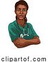 Vector Illustration of Black Lady Doctor Nurse Medical Professional by AtStockIllustration