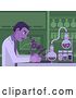 Vector Illustration of Black Scientist Working in Laboratory by AtStockIllustration