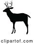 Vector Illustration of Black Silhouetted Deer Stag Buck by AtStockIllustration