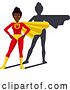 Vector Illustration of Black Super Hero Lady Character by AtStockIllustration